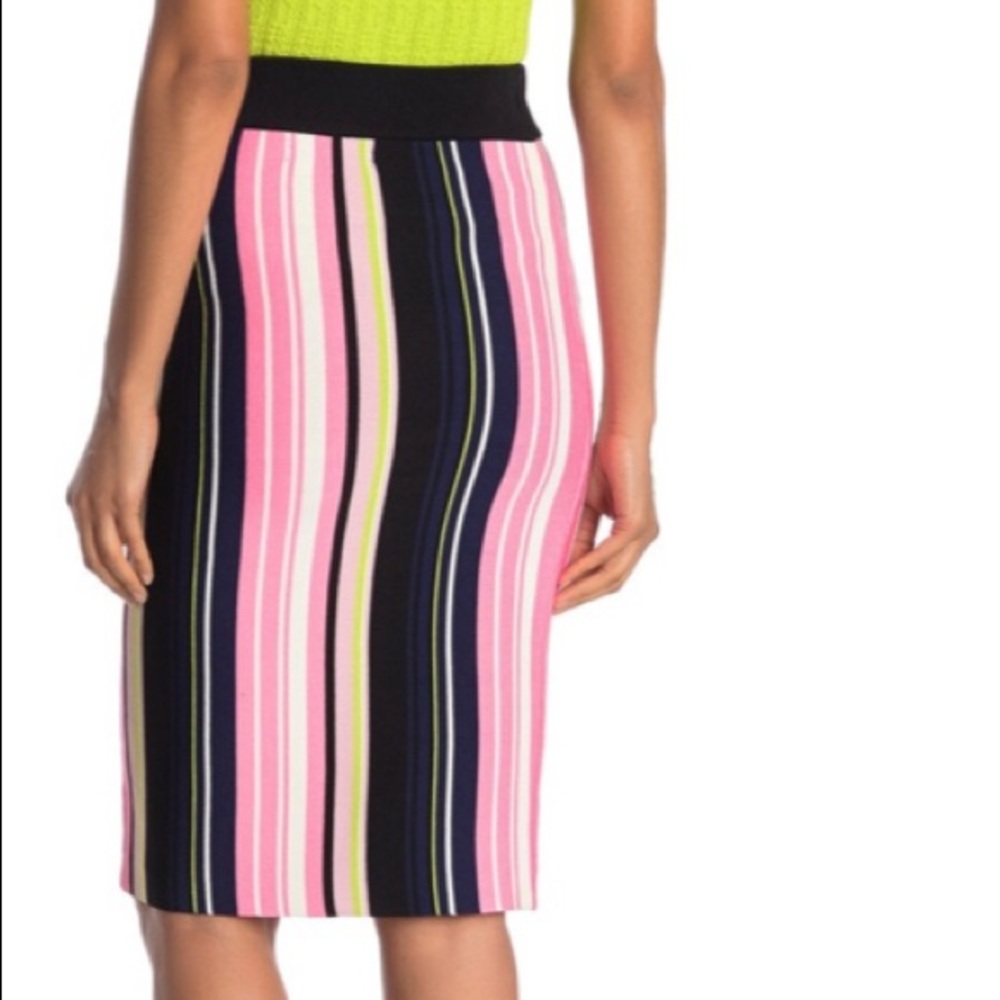 RACHEL Rachel Roy Olivia Striped Knit Pencil Skirt - Picture 2 of 6